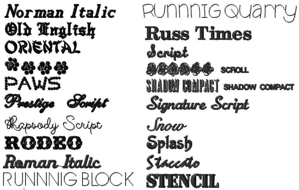 オリジナル刺繍　刺繍書体　オリジナル書体　刺繍フォント　刺繍font